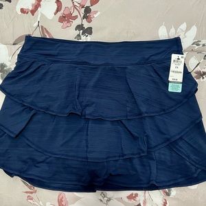 Ideology Women's Plus Size Ruffled Skort Dark Blue Size 2X